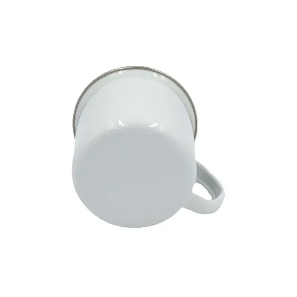Full Color Imprint 16oz Enameled Steel Cup with Rim
