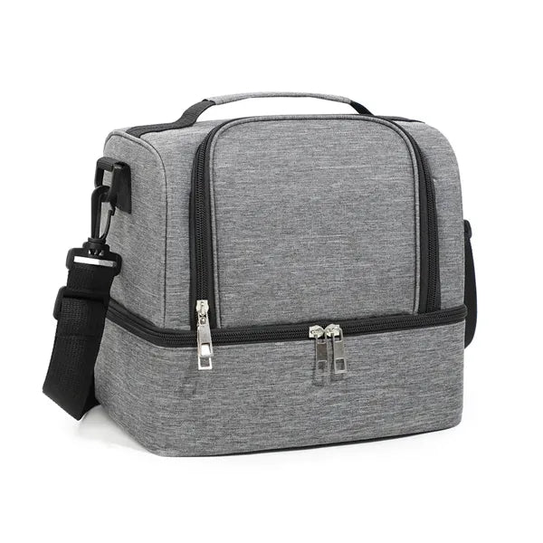 12 Can PEVA Lined Cooler Bag Dual Compartment Large Capacity