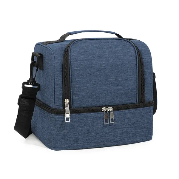 12 Can PEVA Lined Cooler Bag Dual Compartment Large Capacity