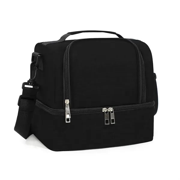 12 Can PEVA Lined Cooler Bag Dual Compartment Large Capacity