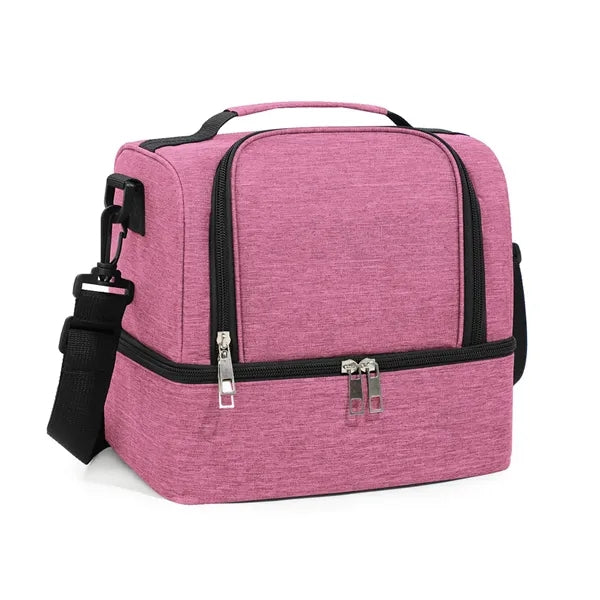 12 Can PEVA Lined Cooler Bag Dual Compartment Large Capacity