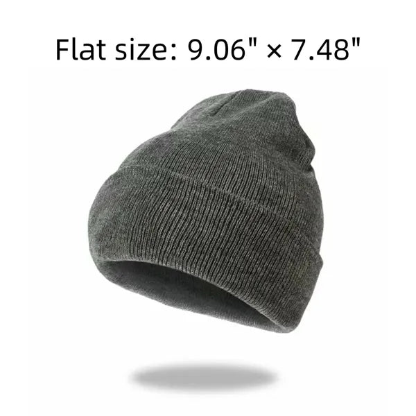 Embroidered Knit Beanie For Fall And Winter