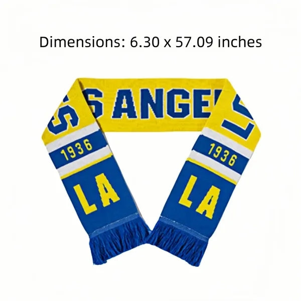 Knit Scarf With Fringe For Sports School Events