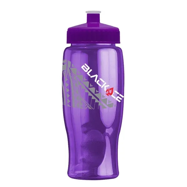 Rotation 27oz Transparent Contour Bottle w/Push-Pull Lid