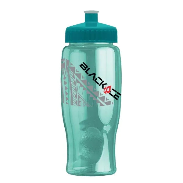 Rotation 27oz Transparent Contour Bottle w/Push-Pull Lid
