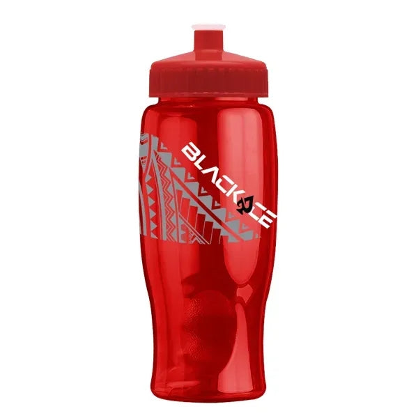 Rotation 27oz Transparent Contour Bottle w/Push-Pull Lid