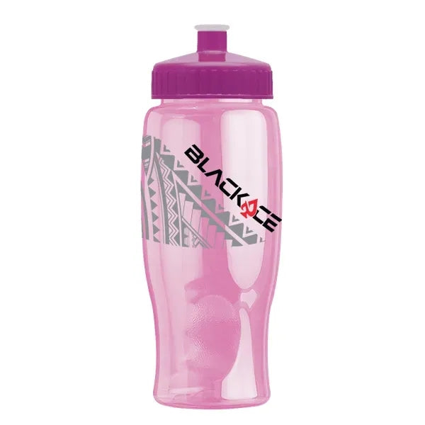 Rotation 27oz Transparent Contour Bottle w/Push-Pull Lid