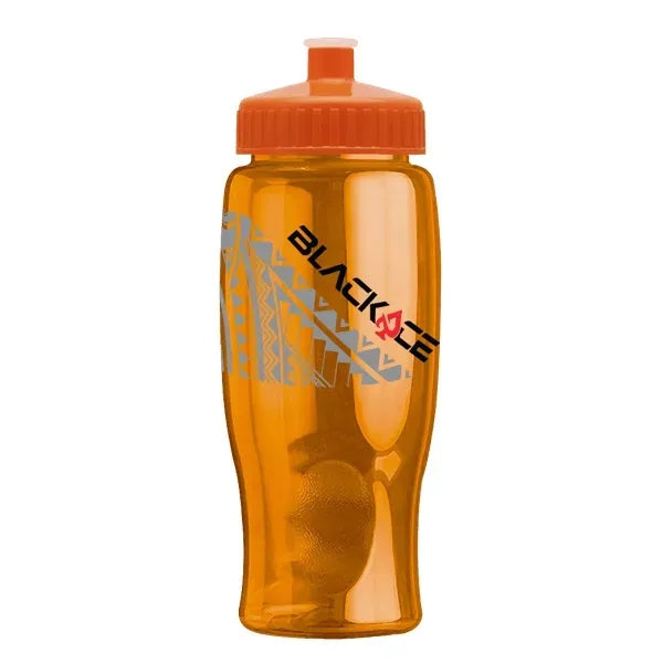 Rotation 27oz Transparent Contour Bottle w/Push-Pull Lid