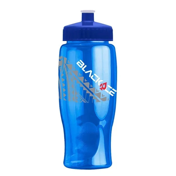 Rotation 27oz Transparent Contour Bottle w/Push-Pull Lid