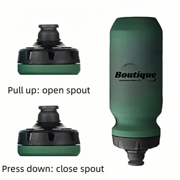 20 Oz Squeeze Sports Bottle With Push Pull Lid