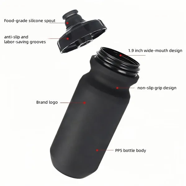 20 Oz Squeeze Sports Bottle With Push Pull Lid