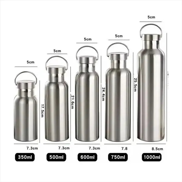 17oz Stainless Steel Water Bottle with Bamboo Lid
