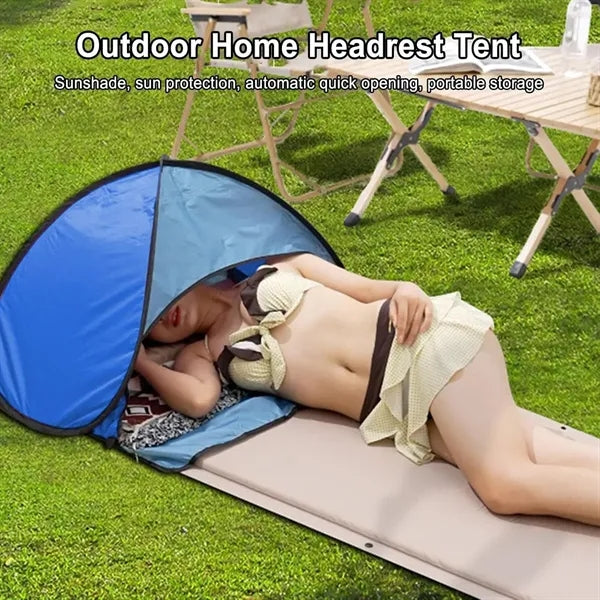 Foldable Beach Tent with Phone Holder and Storage Bag