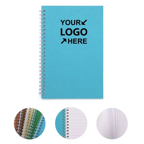 A5 Leatherette Paper Cover Spiral Notebook