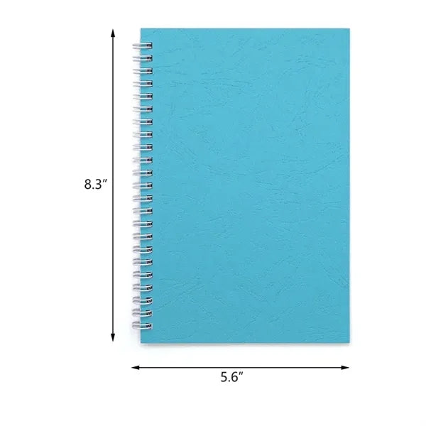 A5 Leatherette Paper Cover Spiral Notebook