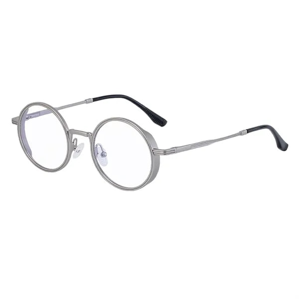 Vintage Punk Style Round Metal Frame UV400 Shades Sunglasses