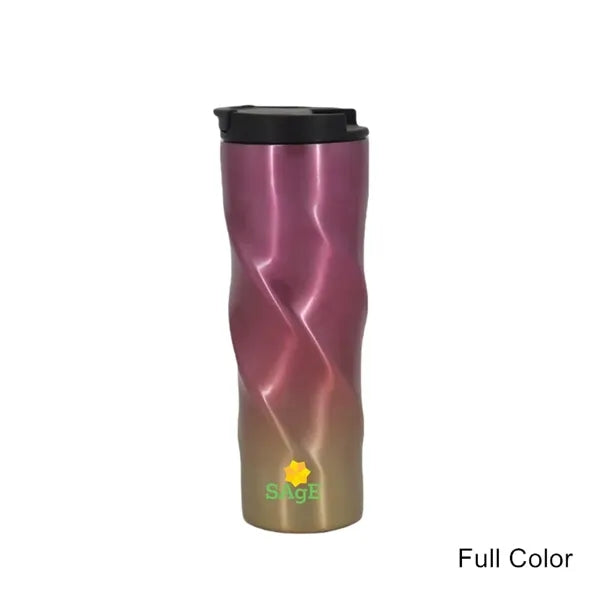 16 oz TwistGrip Double Wall Stainless Steel Travel Tumbler