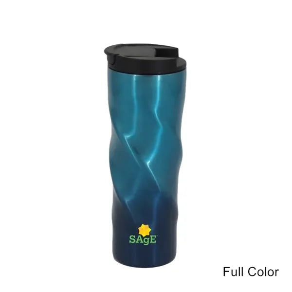 16 oz TwistGrip Double Wall Stainless Steel Travel Tumbler