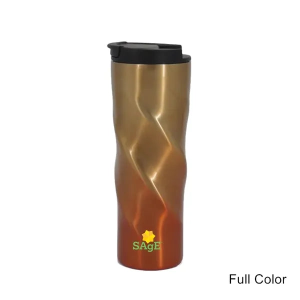 16 oz TwistGrip Double Wall Stainless Steel Travel Tumbler