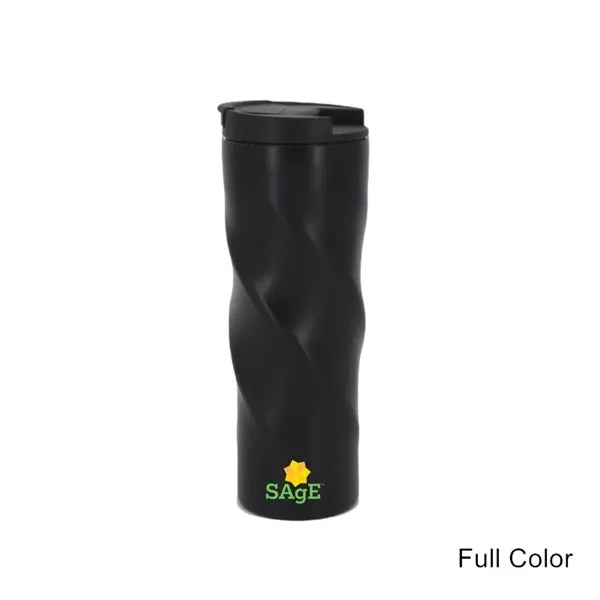 16 oz TwistGrip Double Wall Stainless Steel Travel Tumbler