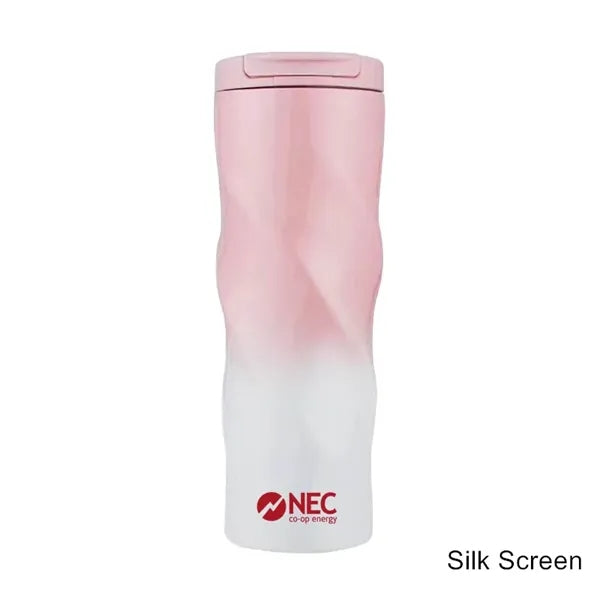 16 oz TwistGrip Double Wall Stainless Steel Travel Tumbler
