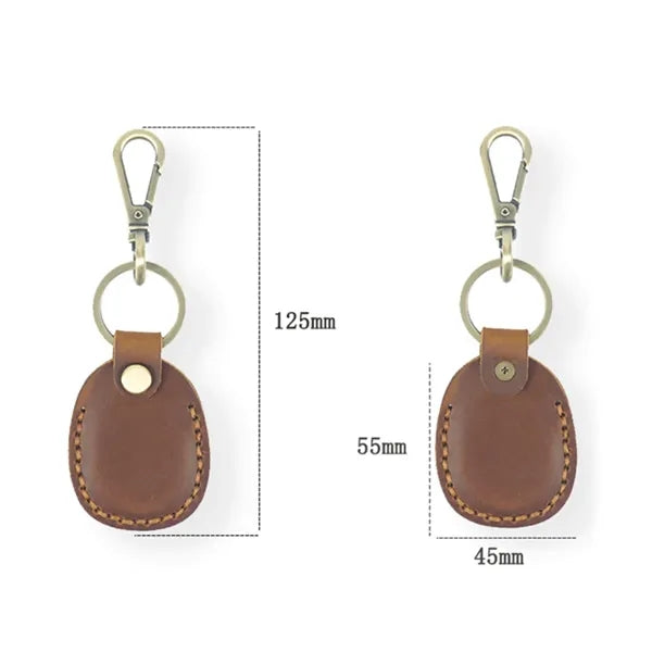 Leather Look Keychain with Carabiner Clip