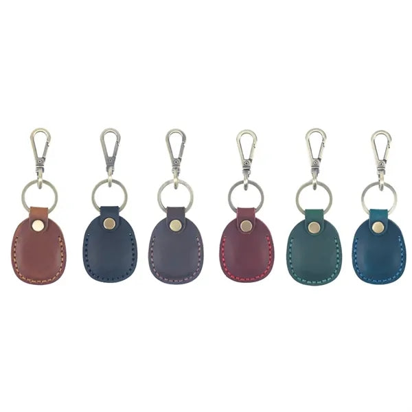 Leather Look Keychain with Carabiner Clip
