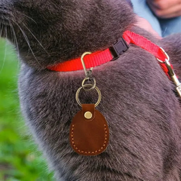 Leather Look Keychain with Carabiner Clip