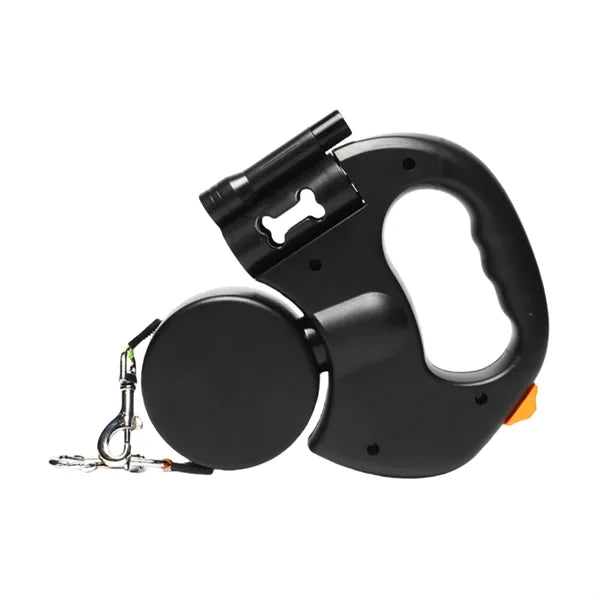 Dual-Headed LED Retractable Dog Leash
