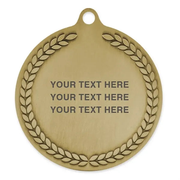 Diamond-cut Lamp of Knowledge Medal - Engravable