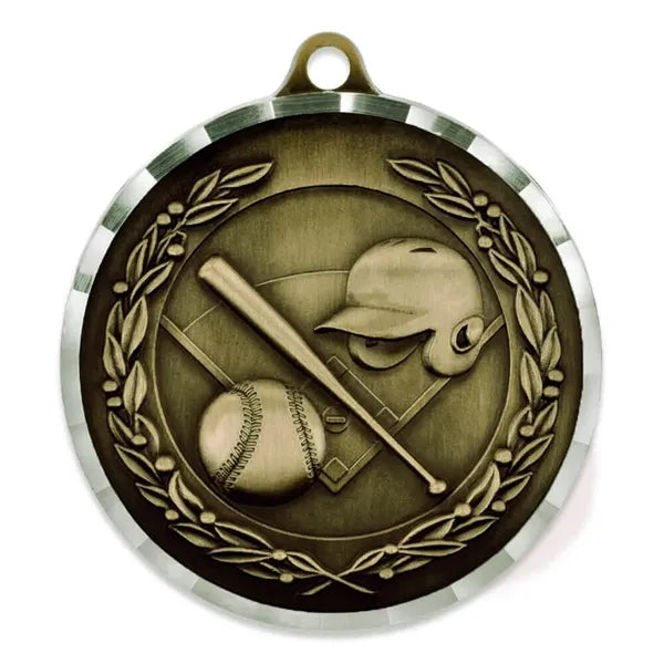 Diamond-cut Baseball Medal - Engravable
