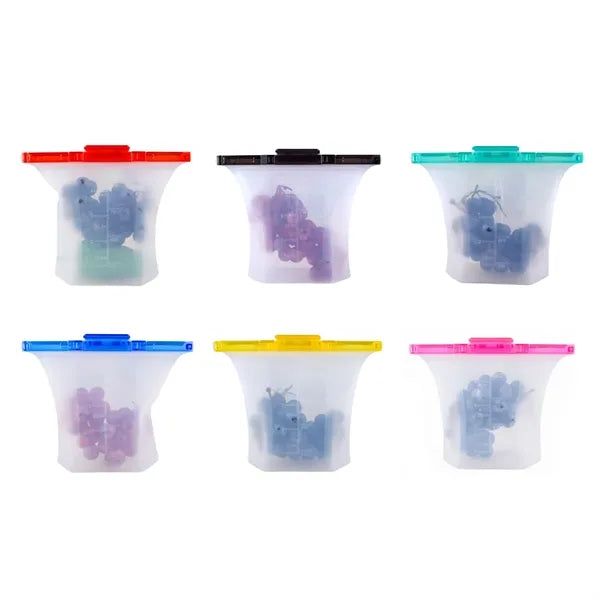Silicone Food Storage Bags with Clip Seal