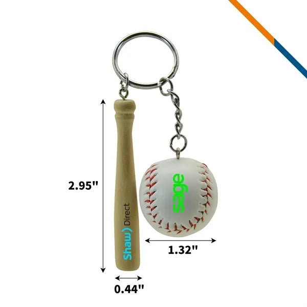 Baseball Bar Keychain