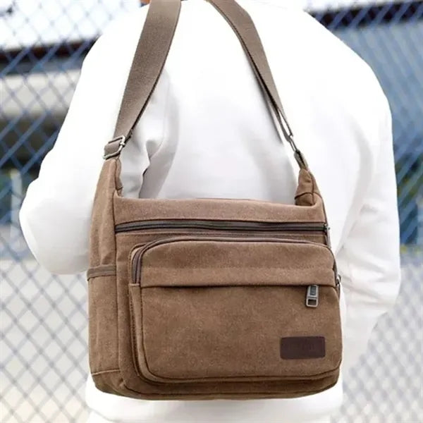 Multi Pocket Shoulder Bag with Adjustable Strap