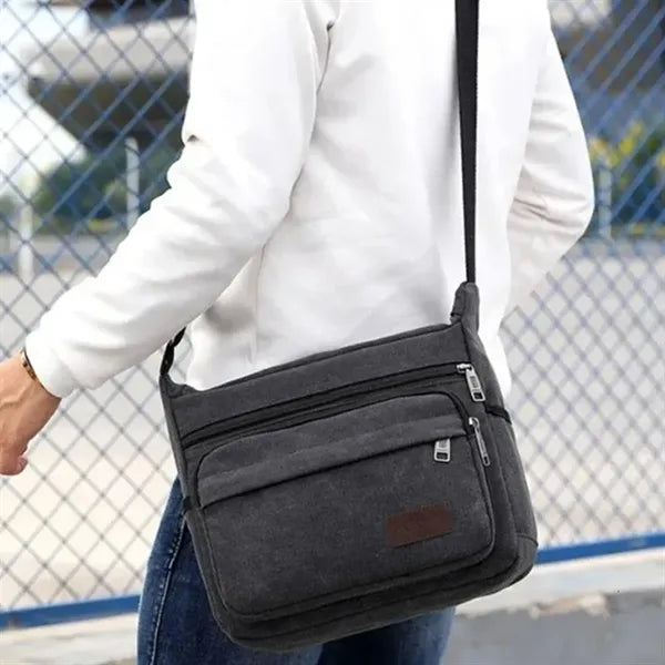 Multi Pocket Shoulder Bag with Adjustable Strap
