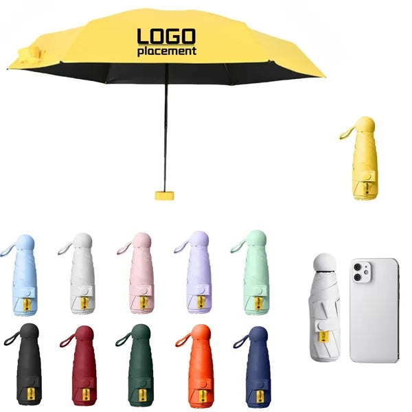Pocket - Size Folding Umbrella Logo Printing Marketing Gifts