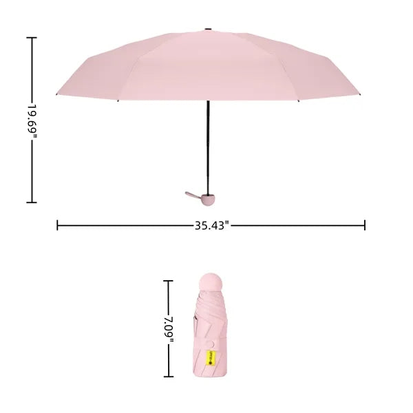 Pocket - Size Folding Umbrella Logo Printing Marketing Gifts