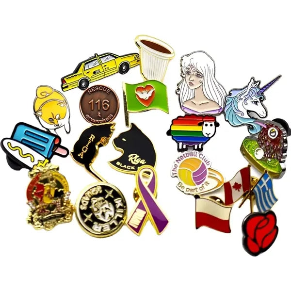 1.2" Die Struck Iron Soft Enamel Lapel Pin