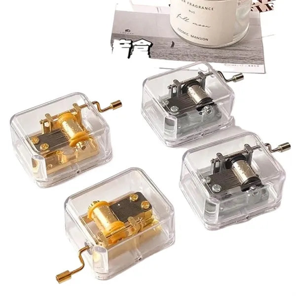Transparent Music Box Hand - Operated Branded Giveaway