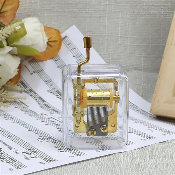 Transparent Music Box Hand - Operated Branded Giveaway
