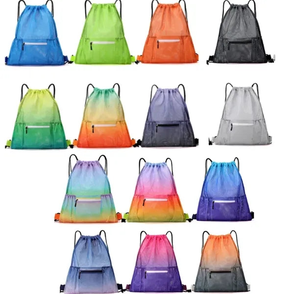 Mesh Pockets Water Resistant String Bag