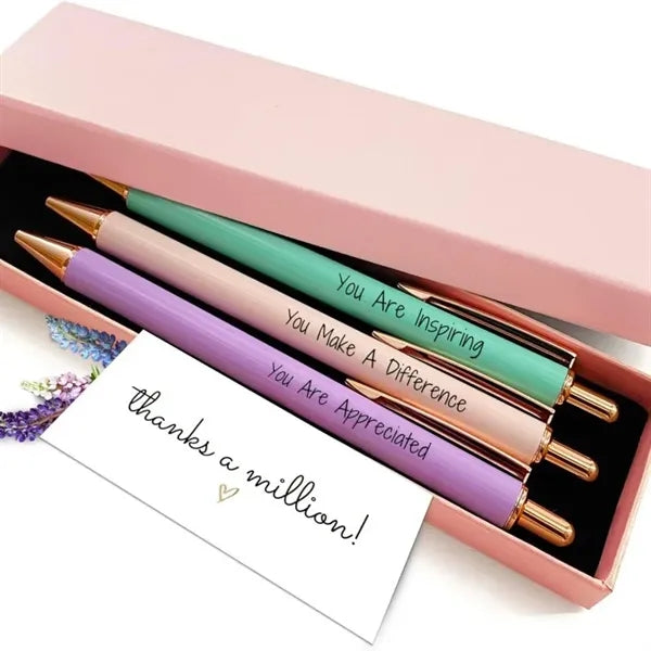 Inspirational3PCS Fancy Pen Set for Women Girl