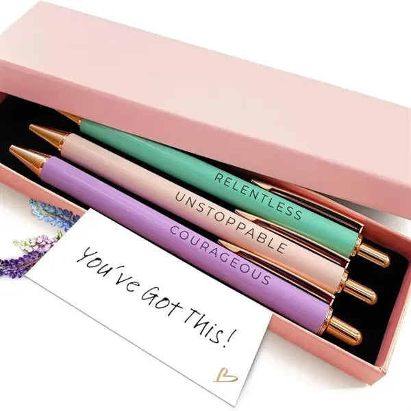 Inspirational3PCS Fancy Pen Set for Women Girl