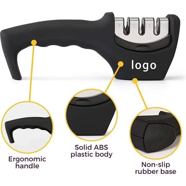 3-Stage Knife Sharpener Helps Repair Restore Polish Blades