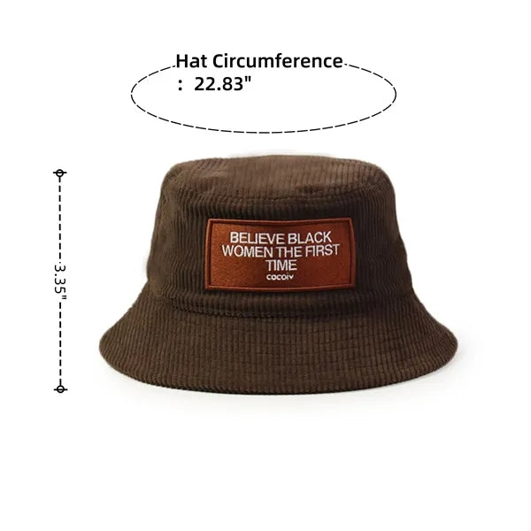 Corduroy Bucket Hat Custom Patch Outdoor Promo
