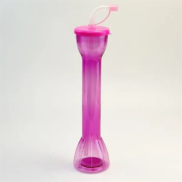 Disposable Plastic Water Bottle Party Yard Cup with Straw