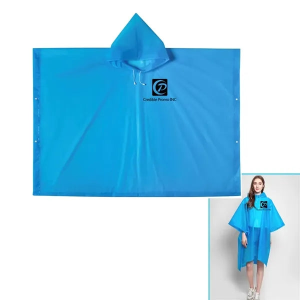 Adult Poncho with Plastic Snap Pouch