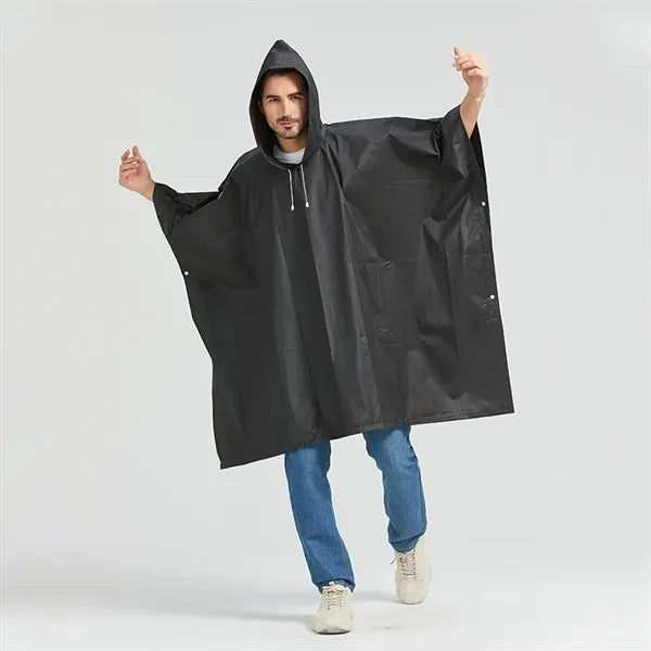 Adult Poncho with Plastic Snap Pouch