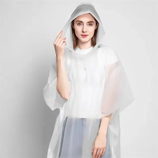 Adult Poncho with Plastic Snap Pouch