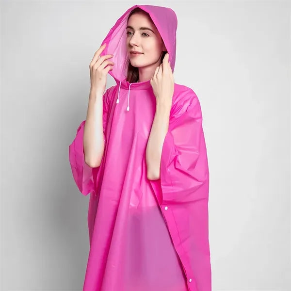 Adult Poncho with Plastic Snap Pouch